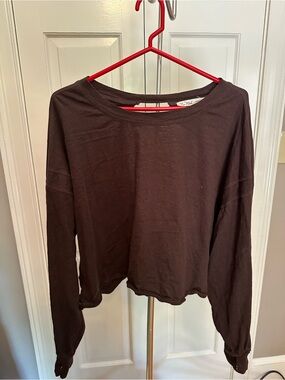 Women's Brown Long Sleeve Top
